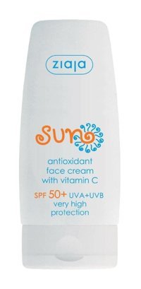 Ziaja Sun Face 50 Faktör Tüm Ciltler İçin Leke Karşıtı Nemlendirici Yağsız Suya Dayanıklı Yüz ve Vücut Güneş Kremi 50 ml