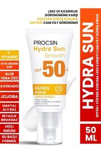 Procsin 50 Faktör Tüm Ciltler İçin Leke Karşıtı Nemlendirici Suya Dayanıklı Yüz Güneş Kremi 50 ml