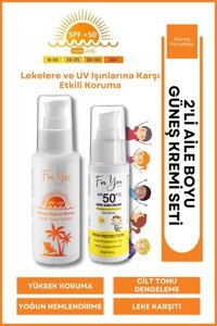 For You Gold 50 Faktör Tüm Ciltler İçin Nemlendirici Suya Dayanıklı Yüz Güneş Kremi 2x50 ml