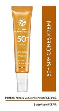 Yves Rocher Solaire 50 Faktör Tüm Ciltler İçin Leke Karşıtı Nemlendirici Yağsız Suya Dayanıklı Yüz Güneş Kremi 40 ml