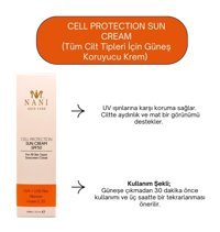 Nani Skin Care Sun Cream 50 Faktör Tüm Ciltler İçin Leke Karşıtı Nemlendirici Yağsız Suya Dayanıklı Yüz ve Vücut Güneş Kremi 50 ml