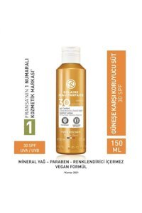 Yves Naturel 30 Faktör Tüm Ciltler İçin Leke Karşıtı Nemlendirici Yağsız Suya Dayanıklı Yüz ve Vücut Güneş Losyonu 150 ml