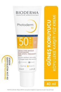 Bioderma Photoderm M Light 50 Faktör Tüm Ciltler İçin Leke Karşıtı Nemlendirici Yağsız Suya Dayanıklı Yüz ve Vücut Güneş Kremi 40 ml