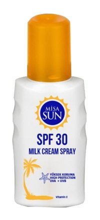 Misa 30 Faktör Tüm Ciltler İçin Nemlendirici Suya Dayanıklı Yüz ve Vücut Güneş Sütü 200 ml