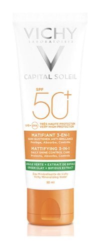 Vichy Capital Soleil 50 Faktör Tüm Ciltler İçin Leke Karşıtı Nemlendirici Yaşlanma Karşıtı Yağsız Suya Dayanıklı Yüz Güneş Kremi 50 ml