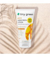Tiny Green 50 Faktör Tüm Ciltler İçin Nemlendirici Suya Dayanıklı Yüz Güneş Losyonu 50 ml