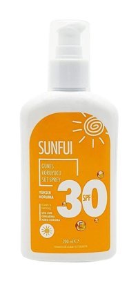 Sunfui 30 Faktör Tüm Ciltler İçin Nemlendirici Suya Dayanıklı Yüz ve Vücut Güneş Kremi 200 ml