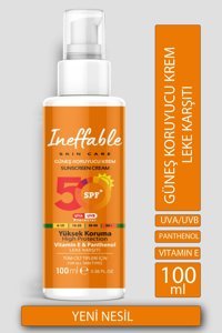 İneffable 50 Faktör Tüm Ciltler İçin Leke Karşıtı Nemlendirici Suya Dayanıklı Yüz Güneş Kremi 100 ml