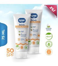 Wee Baby 50 Faktör Tüm Ciltler İçin Nemlendirici Suya Dayanıklı Yüz Güneş Kremi 75 ml
