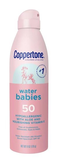 Coppertone Water Babies 50 Faktör Tüm Ciltler İçin Nemlendirici Suya Dayanıklı Yüz Güneş Kremi 50 ml