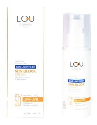 Lou Cosmetics 50 Faktör Tüm Ciltler İçin Leke Karşıtı Nemlendirici Yağsız Suya Dayanıklı Yüz ve Vücut Güneş Kremi 100 ml
