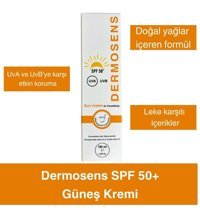 Dermosens 50 Faktör Tüm Ciltler İçin Leke Karşıtı Nemlendirici Yağsız Suya Dayanıklı Yüz Güneş Kremi 100 ml
