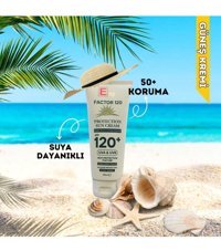 Egş Cosmeti̇cs Factör 120 120 Faktör Tüm Ciltler İçin Leke Karşıtı Nemlendirici Yaşlanma Karşıtı Yağsız Suya Dayanıklı Yüz ve Vücut Güneş Kremi 100 ml
