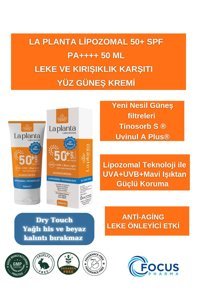 La Planta Pigment 50 Faktör Tüm Ciltler İçin Leke Karşıtı Nemlendirici Yağsız Suya Dayanıklı Yüz ve Vücut Güneş Kremi 50 ml