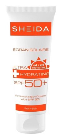 Sheida 50 Faktör Tüm Ciltler İçin Leke Karşıtı Nemlendirici Yağsız Suya Dayanıklı Yüz Güneş Kremi 50 ml
