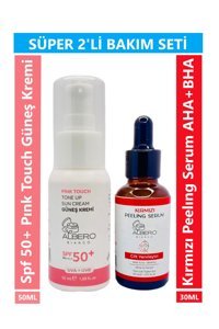 Albero Bianco 50 Faktör Tüm Ciltler İçin Leke Karşıtı Nemlendirici Yağsız Suya Dayanıklı Yüz ve Vücut Güneş Kremi 50 ml