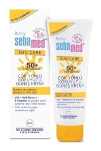 Sebamed 50 Faktör Tüm Ciltler İçin Leke Karşıtı Nemlendirici Yağsız Suya Dayanıklı Yüz ve Vücut Güneş Kremi 75 ml
