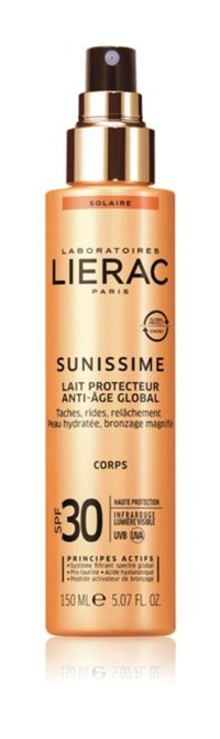Lierac Sun 30 Faktör Tüm Ciltler İçin Leke Karşıtı Nemlendirici Yaşlanma Karşıtı Yağsız Suya Dayanıklı Yüz ve Vücut Güneş Sütü 50 ml