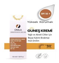 Onila 50 Faktör Yağlı Ciltler İçin Nemlendirici Suya Dayanıklı Yüz Güneş Kremi 50 ml