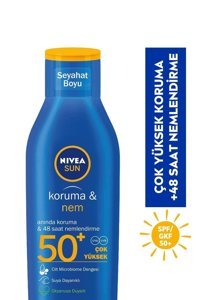 Nivea Sun 50 Faktör Tüm Ciltler İçin Leke Karşıtı Nemlendirici Yağsız Suya Dayanıklı Yüz ve Vücut Güneş Kremi 100 ml