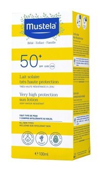 Mustela Protection 50 Faktör Tüm Ciltler İçin Leke Karşıtı Nemlendirici Yağsız Suya Dayanıklı Yüz ve Vücut Güneş Kremi 100 ml
