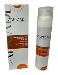 Capicade For Kids 50 Faktör Tüm Ciltler İçin Nemlendirici Suya Dayanıklı Yüz Güneş Kremi 50 ml
