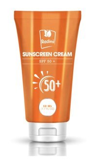 Radins 50 Faktör Tüm Ciltler İçin Leke Karşıtı Nemlendirici Yağsız Suya Dayanıklı Yüz ve Vücut Güneş Kremi 50 ml