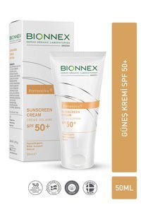 Bionnex Preventiva 50 Faktör Tüm Ciltler İçin Nemlendirici Suya Dayanıklı Yüz Güneş Kremi 50 ml