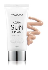 Verobene Sun Cream 50 Faktör Tüm Ciltler İçin Leke Karşıtı Nemlendirici Yağsız Suya Dayanıklı Yüz ve Vücut Güneş Kremi 70 ml