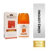 Biogeniq Biogeniq 50 Faktör Tüm Ciltler İçin Leke Karşıtı Nemlendirici Yağsız Suya Dayanıklı Yüz ve Vücut Güneş Kremi 150 ml