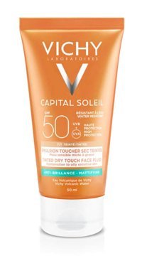 Vichy Capital Soleil Renkli 50 Faktör Tüm Ciltler İçin Nemlendirici Kapatıcılı Suya Dayanıklı Yüz ve Vücut Güneş Kremi 50 ml