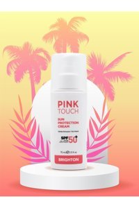 Brighton Skin Care Skin Care Pink Touch Renkli 50 Faktör Tüm Ciltler İçin Nemlendirici Suya Dayanıklı Yüz Güneş Kremi 75 ml