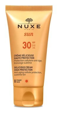 Nuxe Sun Delicious 30 Faktör Tüm Ciltler İçin Leke Karşıtı Nemlendirici Yağsız Suya Dayanıklı Yüz Güneş Kremi 50 ml