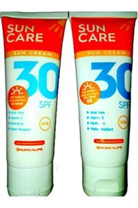 Huncalife 30 Faktör Tüm Ciltler İçin Leke Karşıtı Nemlendirici Suya Dayanıklı Yüz ve Vücut Güneş Kremi 50 ml