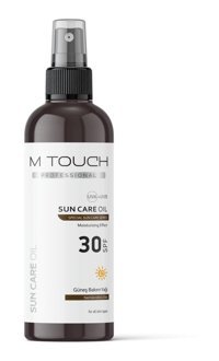Mtouch Sun Care 30 Faktör Tüm Ciltler İçin Leke Karşıtı Nemlendirici Yağsız Suya Dayanıklı Yüz ve Vücut Güneş Kremi 200 ml