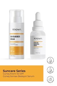 Known. Sun Blocker 50 Faktör Tüm Ciltler İçin Leke Karşıtı Nemlendirici Yağsız Suya Dayanıklı Yüz ve Vücut Güneş Kremi 50 ml