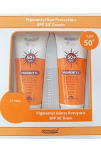 Dermoskin 50 Faktör Tüm Ciltler İçin Leke Karşıtı Nemlendirici Yağsız Suya Dayanıklı Yüz ve Vücut Güneş Kremi 75 ml
