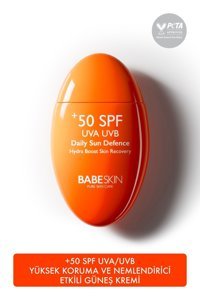 Babeskin 50 Faktör Hassas Ciltler İçin Leke Karşıtı Nemlendirici Yağsız Suya Dayanıklı Yüz ve Vücut Güneş Kremi 50 ml