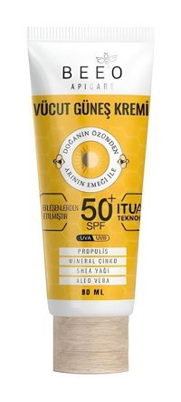 Bee'O 50 Faktör Tüm Ciltler İçin Leke Karşıtı Nemlendirici Yağsız Suya Dayanıklı Yüz ve Vücut Güneş Kremi 50 ml