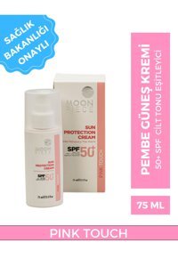 Moon Piece Pink 50 Faktör Tüm Ciltler İçin Leke Karşıtı Nemlendirici Yağsız Suya Dayanıklı Yüz ve Vücut Güneş Kremi 50 ml