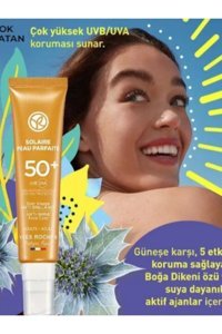 Yves Rocher Solaire Peau Parfaite 50 Faktör Tüm Ciltler İçin Nemlendirici Suya Dayanıklı Yüz ve Vücut Güneş Kremi 50 ml