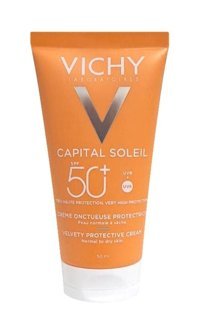 Vichy Soleil 50 Faktör Kuru Ciltler İçin Leke Karşıtı Nemlendirici Yağsız Suya Dayanıklı Yüz Güneş Kremi 50 ml
