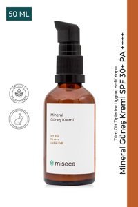 Miseca 30 Faktör Tüm Ciltler İçin Leke Karşıtı Nemlendirici Yağsız Suya Dayanıklı Yüz ve Vücut Güneş Kremi 50 ml