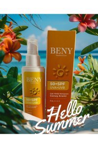 Beny Health Care 50 Faktör Tüm Ciltler İçin Leke Karşıtı Nemlendirici Yağsız Suya Dayanıklı Yüz ve Vücut Güneş Kremi 100 ml