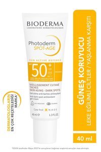 Bioderma Photoderm Spot 50 Faktör Tüm Ciltler İçin Leke Karşıtı Nemlendirici Yaşlanma Karşıtı Suya Dayanıklı Yüz Güneş Kremi 40 ml