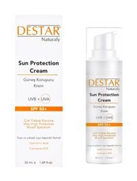 Destar Naturaly 50 Faktör Tüm Ciltler İçin Nemlendirici Suya Dayanıklı Yüz Güneş Kremi 50 ml