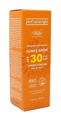 Prof Saracoglu 30 Faktör Tüm Ciltler İçin Nemlendirici Suya Dayanıklı Yüz Güneş Kremi 50 ml