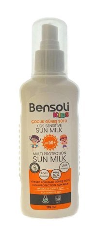 Bensoli Sun 50 Faktör Tüm Ciltler İçin Leke Karşıtı Nemlendirici Yağsız Suya Dayanıklı Yüz ve Vücut Güneş Kremi 175 ml