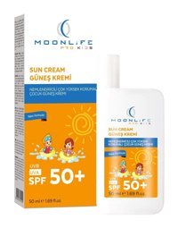 Moonli̇fe Pro Plus Moon Life Pro 50 Faktör Tüm Ciltler İçin Leke Karşıtı Nemlendirici Yağsız Suya Dayanıklı Yüz ve Vücut Güneş Kremi 50 ml