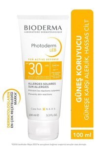 Bioderma Sun Actıve Defense 30 Faktör Hassas Ciltler İçin Leke Karşıtı Nemlendirici Yağsız Suya Dayanıklı Yüz Ve Vücut Güneş Kremi 100 ml